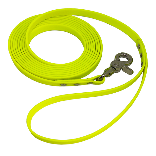 C&L Hundehalsband Aus BioThane® – 25 Mm, 60 Cm, Zugstopp, Neongelb